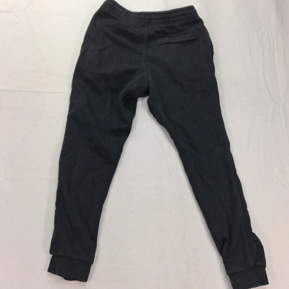 Nike Joggers Mens Medium Black Tapered Fleece Swoosh Sweatpants EUC